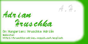adrian hruschka business card