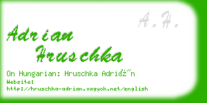 adrian hruschka business card